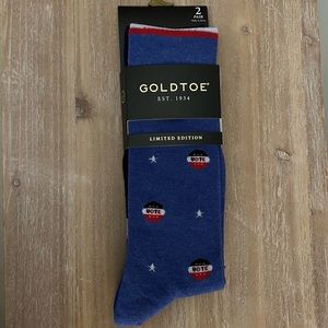 2-Pack Gold Toe Limited Edition Vote/Bias Stripe Election Socks